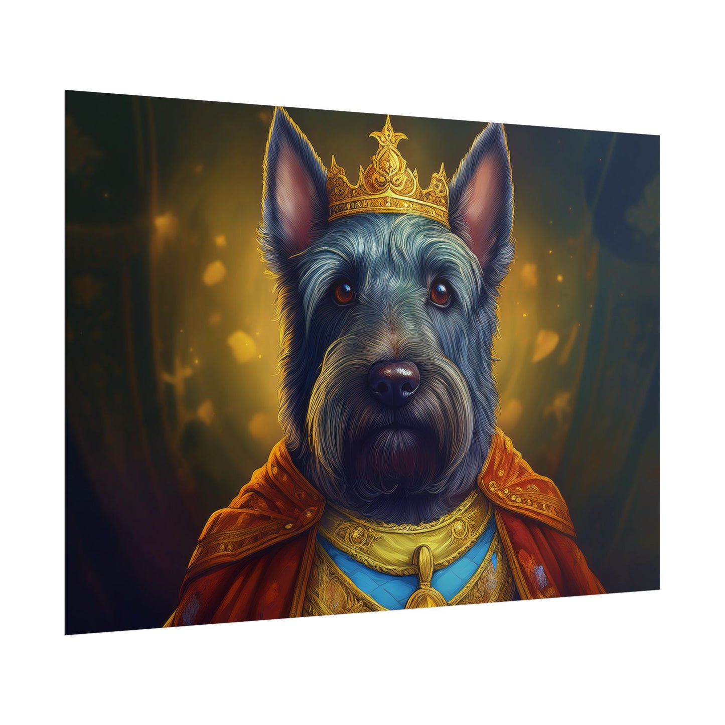 Scottish Terrier Renaissance Pet Portrait Print, Dog Lover Wall Art, Animal Artwork, wall prints, wall art, Dog Memorial Gift