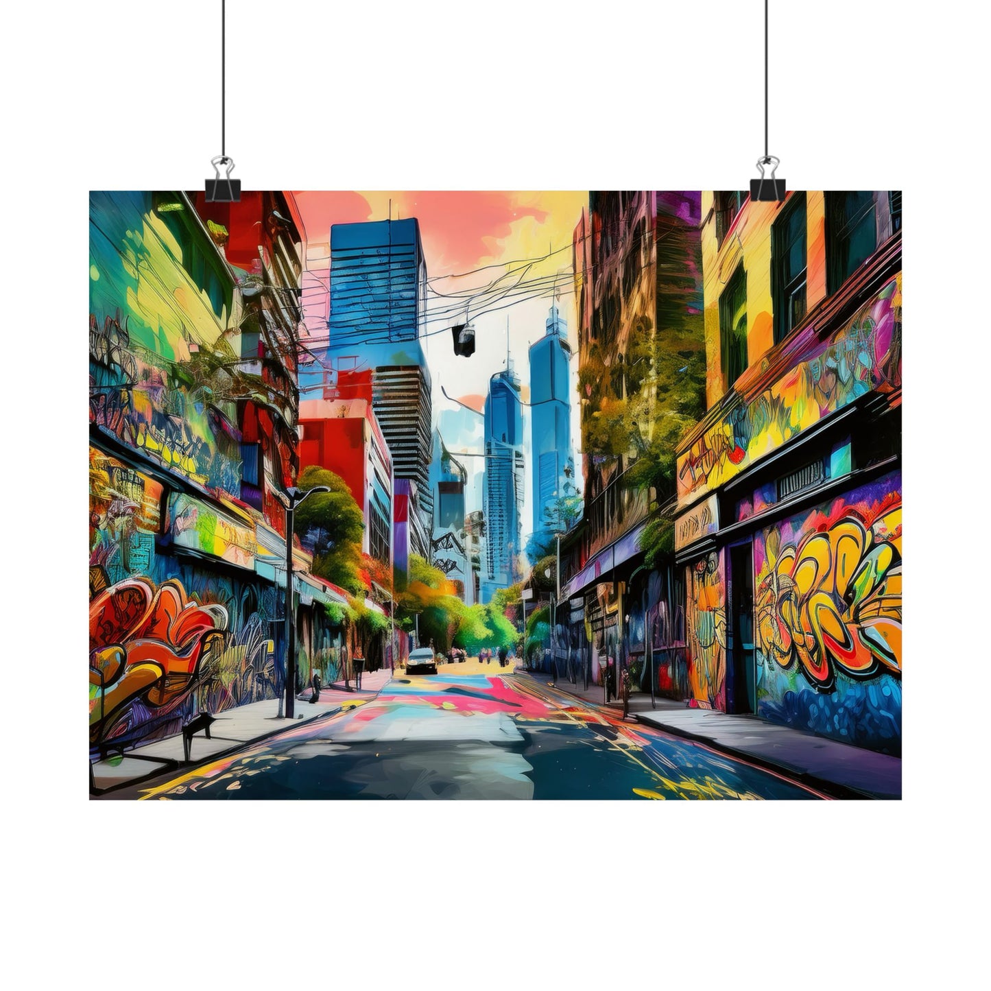 Melbourne Street Graffiti Australia Print | Style 1 | Wall Art | Wall Print