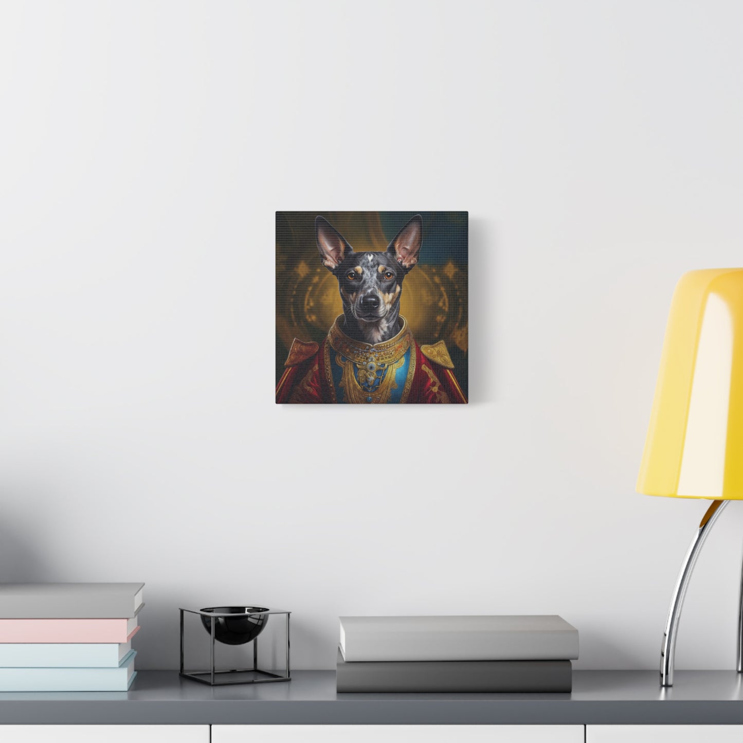 Peruvian Inca Orchid Renaissance Dog Portrait on Canvas, Pet Lover Gift, Home Decor, Unique Wall Art, Dog Birthday Present, Animal Wall Art