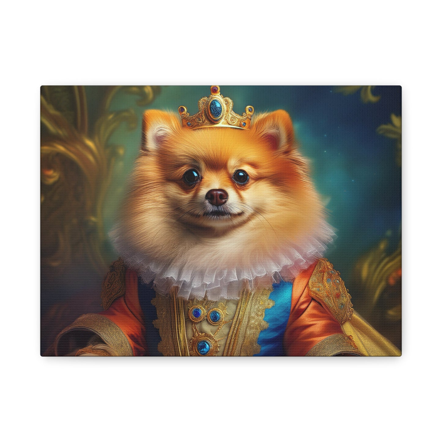 Pomeranian Renaissance Pet Portrait - Canvas - dog art, dog portait, wall art, wall print