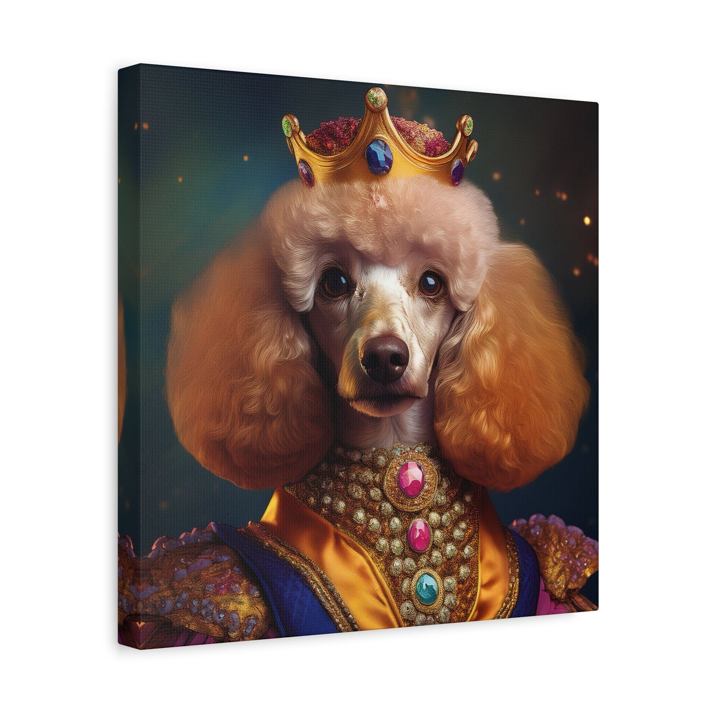 Poodle Pet Dog Renaissance Portrait on Canvas | Wall art | wall print