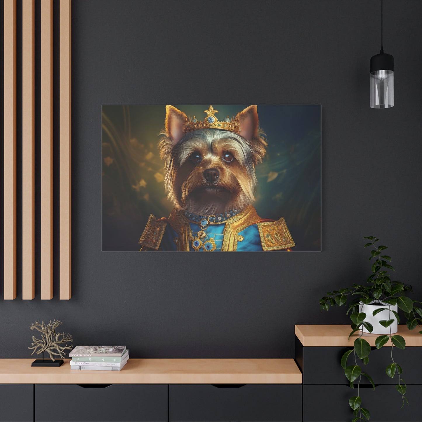 Yorkshire Terrier Renaissance Pet Portrait on Canvas | Wall Art | Wall Print | Dog Art
