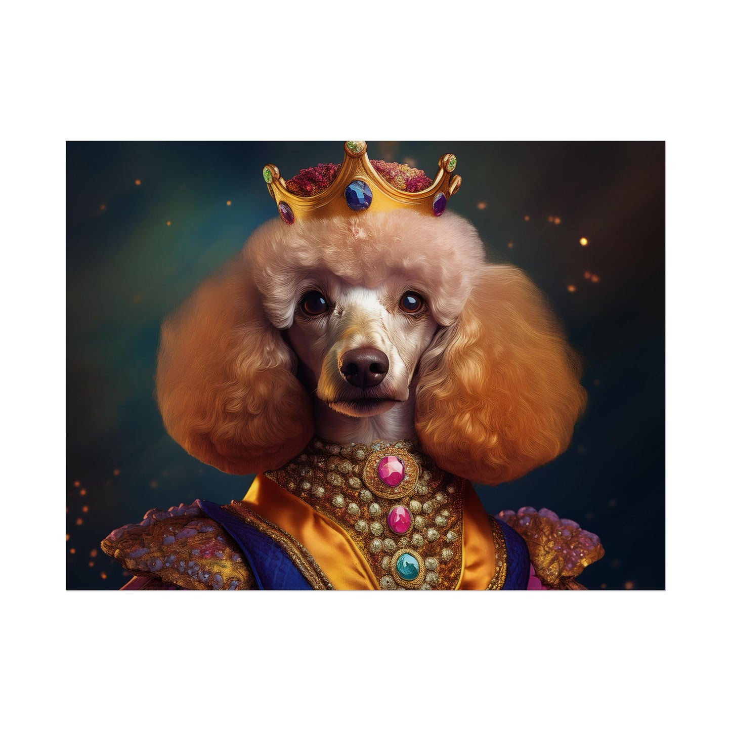 Poodle Dog Renaissance Pet Portrait, Dog Lover Gift, Animal Lover, Home Decor, Wall Art, Wall Print