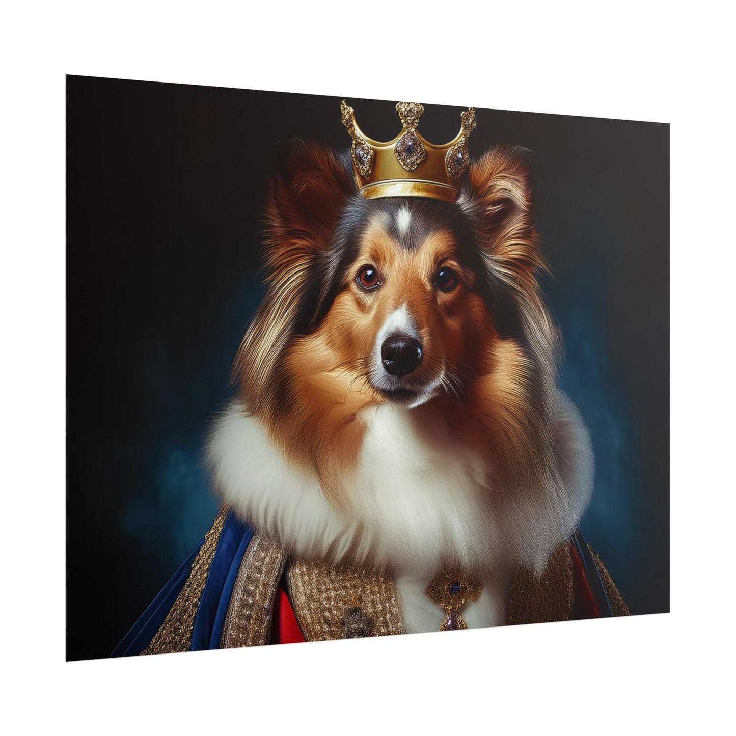 Shetland Sheepdog Renaissance Dog Portrait Art Print, Wall Decor Gift, Animal Lover Home Decor, Dog Wall Art