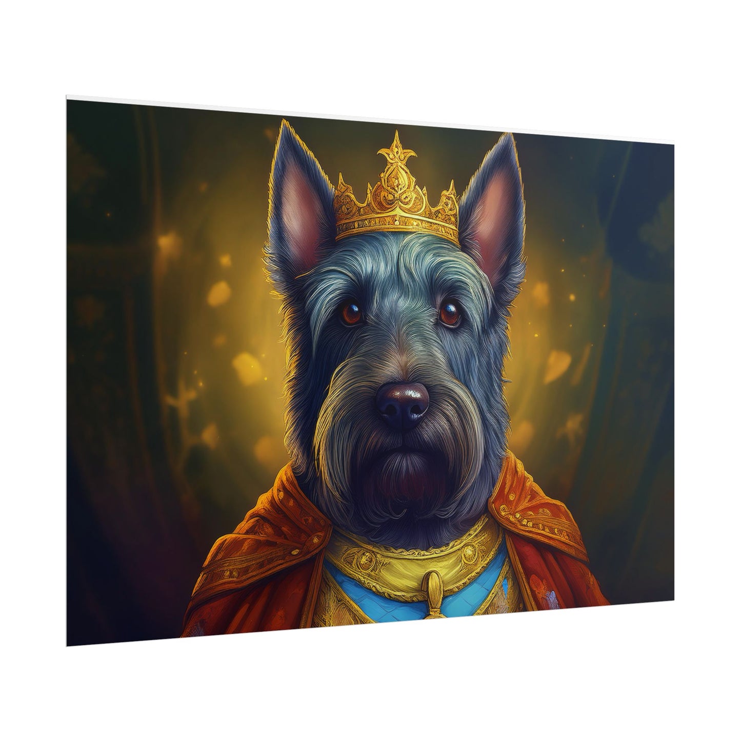 Scottish Terrier Renaissance Pet Portrait Print, Dog Lover Wall Art, Animal Artwork, wall prints, wall art, Dog Memorial Gift