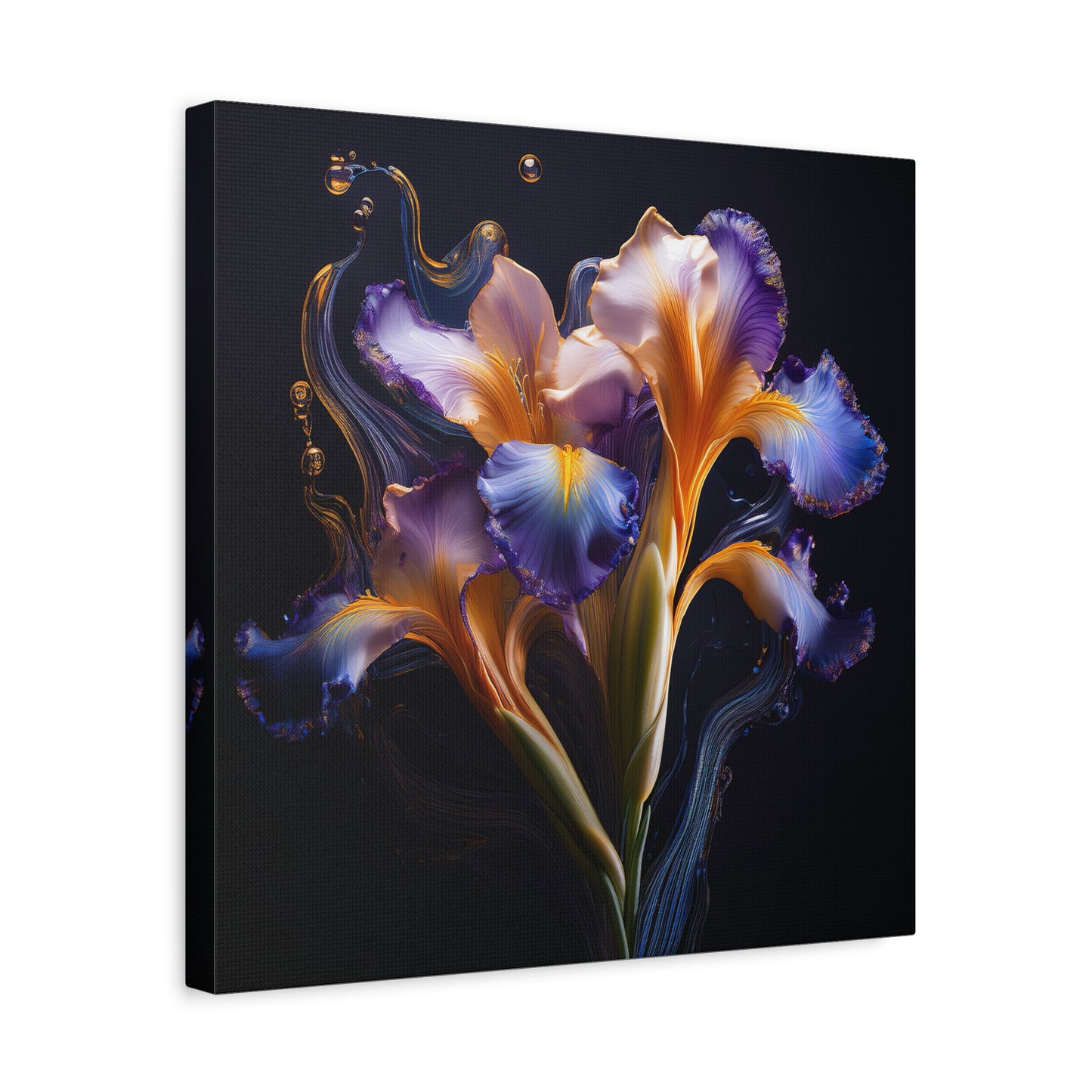 Abstract Iris Floral Square Framed Print, wall art, wall prints, art print