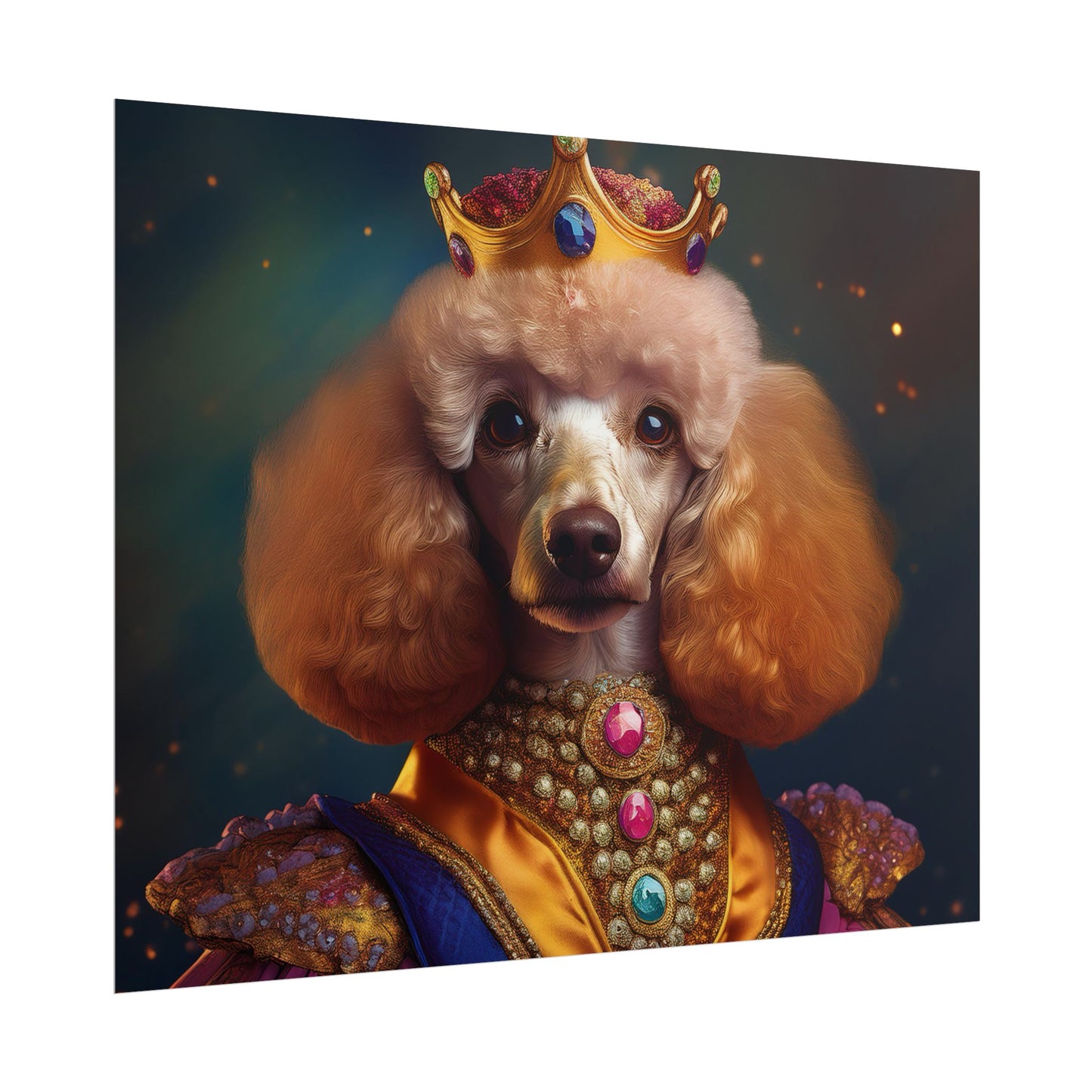 Poodle Dog Renaissance Pet Portrait, Dog Lover Gift, Animal Lover, Home Decor, Wall Art, Wall Print