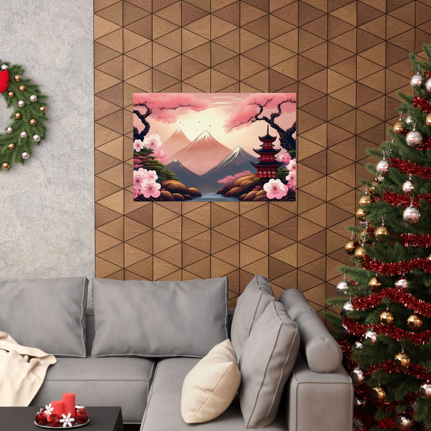 Japanese Cherry Blossom Wall Art Print | Wall Art | Wall Print | Japanese Wall Art