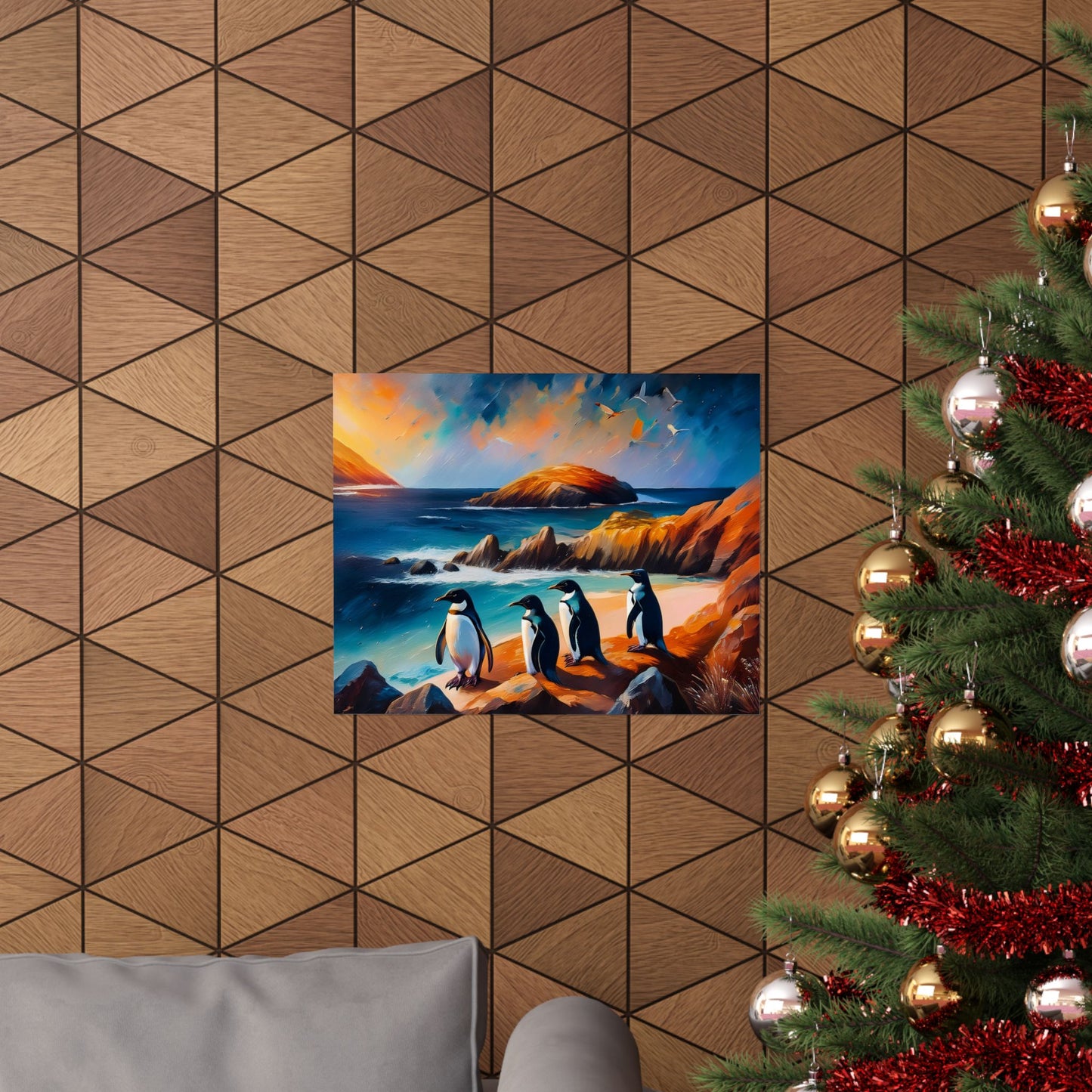 Phillip Island Little Penguins Australia Wall Art | Vibrant Wall Print | Unique Painting Print | Style 2 | Wall Art | Wall Print