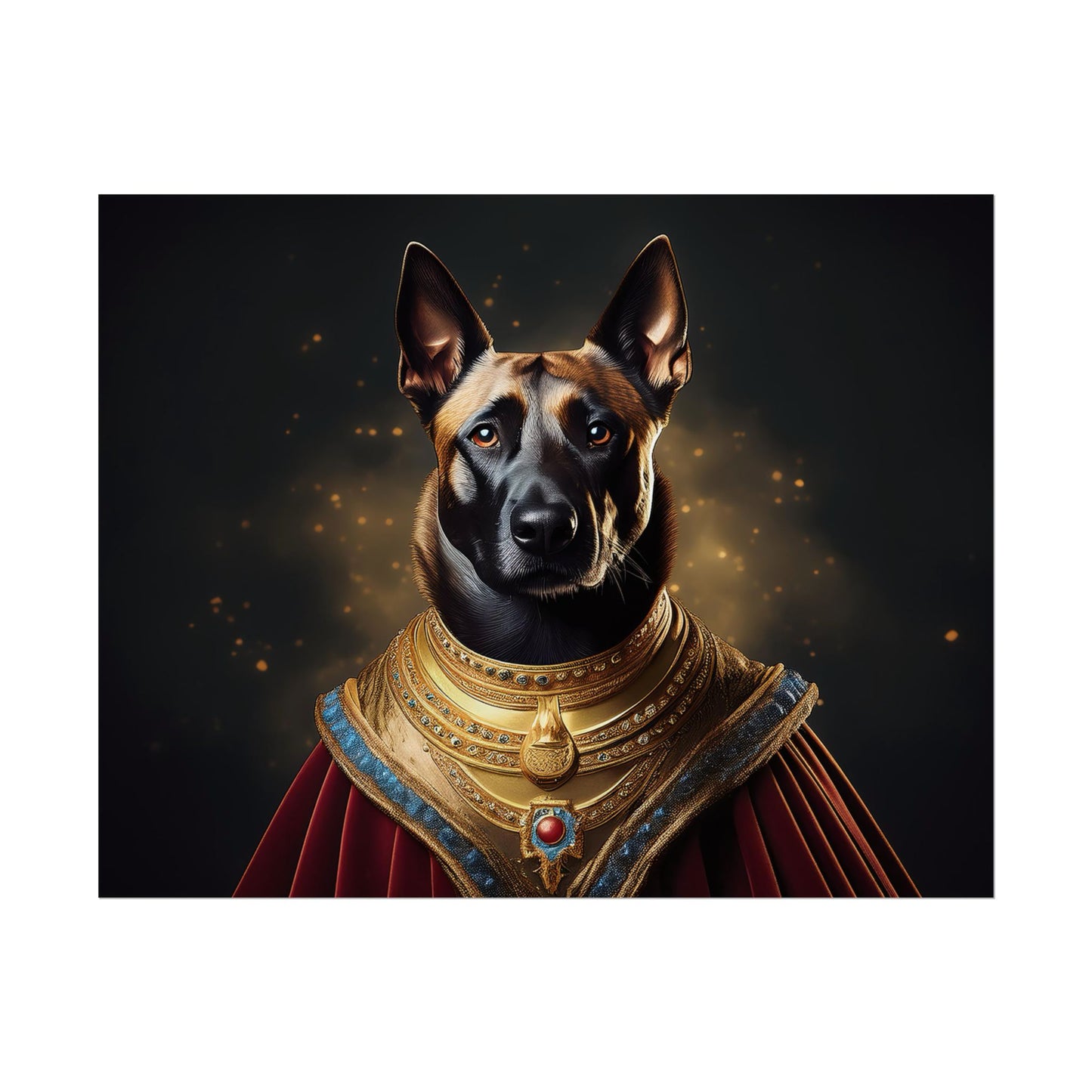 Belgian Malinois Renaissance Dog Portrait Wall Print, Art Print, Art Print, Animal Lover Home Decor, Dog Wall Art, wall art