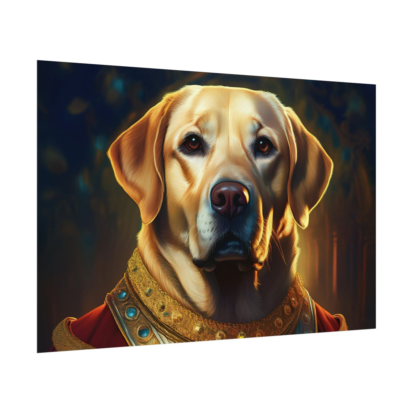 Labrador Retriever Renaissance Pet Portrait Art Print, Wall Decor Gift, Animal Lover Home Decor, Dog Wall Art