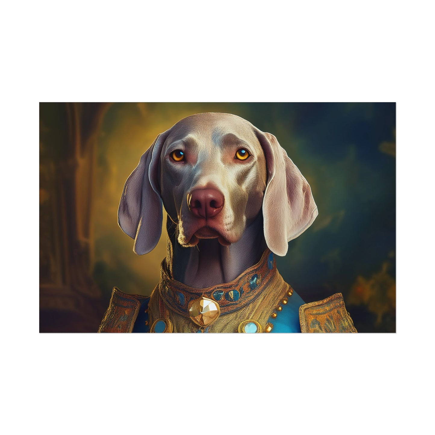 Weimaraner Renaissance Pet Portrait Print, wall print, wall art, Animal Lover Home Decor, Dog Wall Art