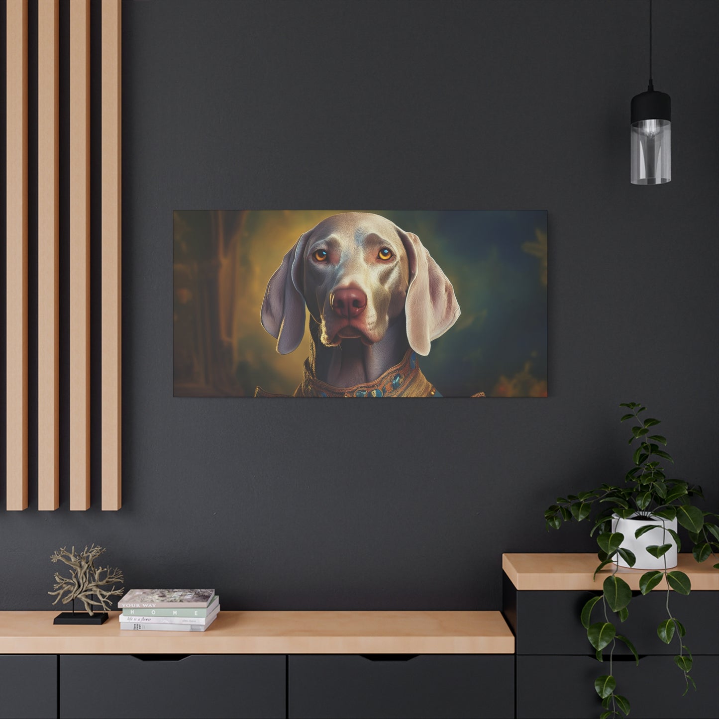 Weimaraner Renaissance Pet Portrait on Canvas - wall art, wall print, dog portrait, dog art