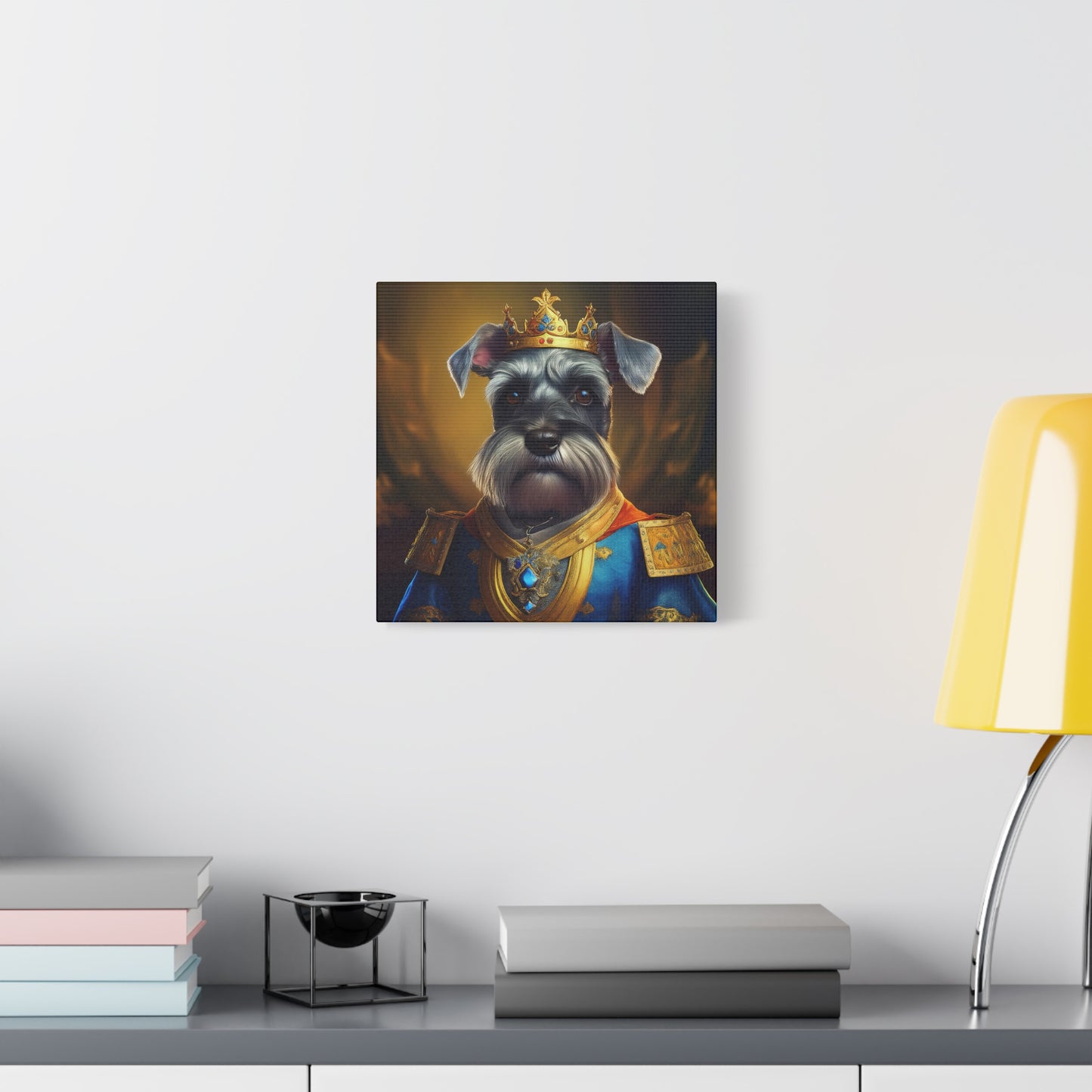 Miniature Schnauzer Renaissance Pet Portrait on Canvas | wall art | wall print | dog art