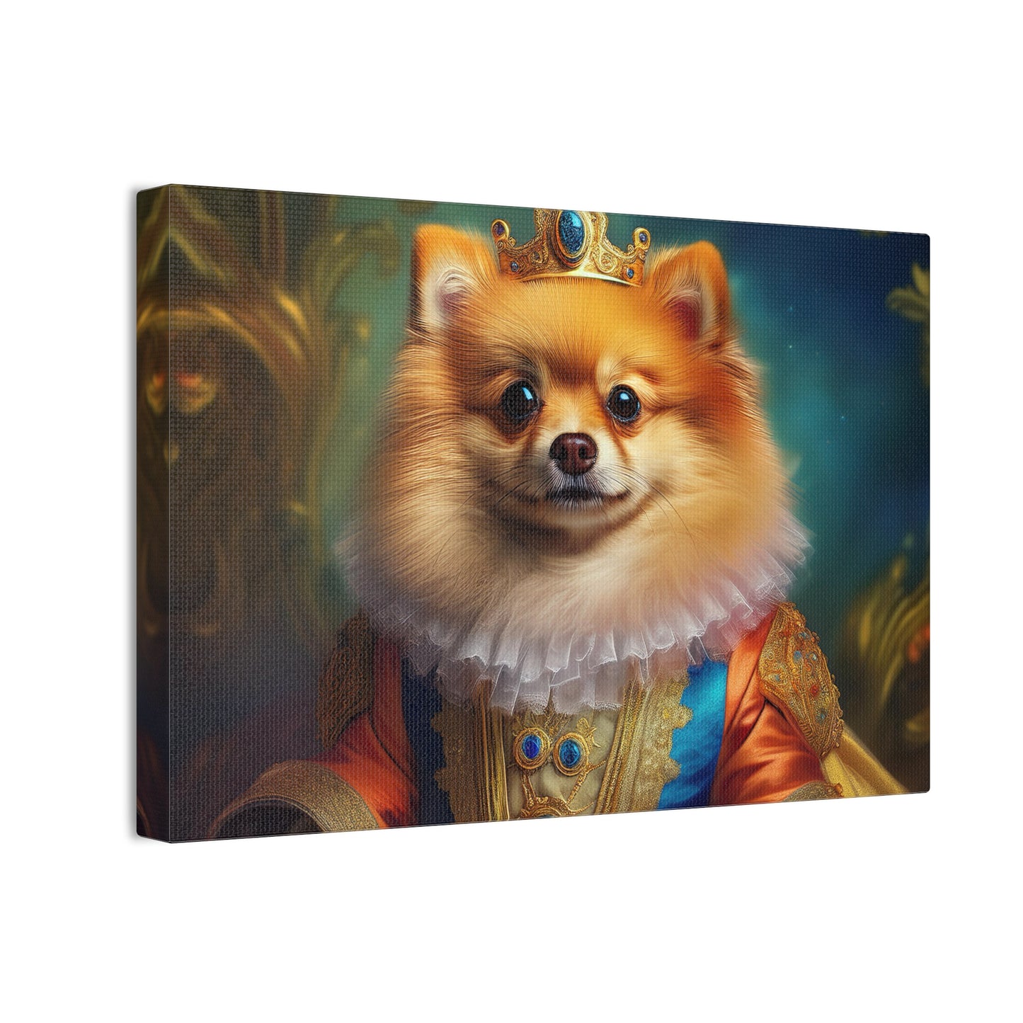 Pomeranian Renaissance Pet Portrait Canvas Print