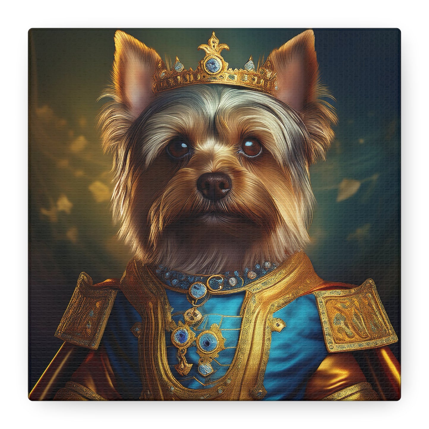 Yorkshire Terrier Renaissance Pet Portrait on Canvas | Wall Art | Wall Print | Dog Art