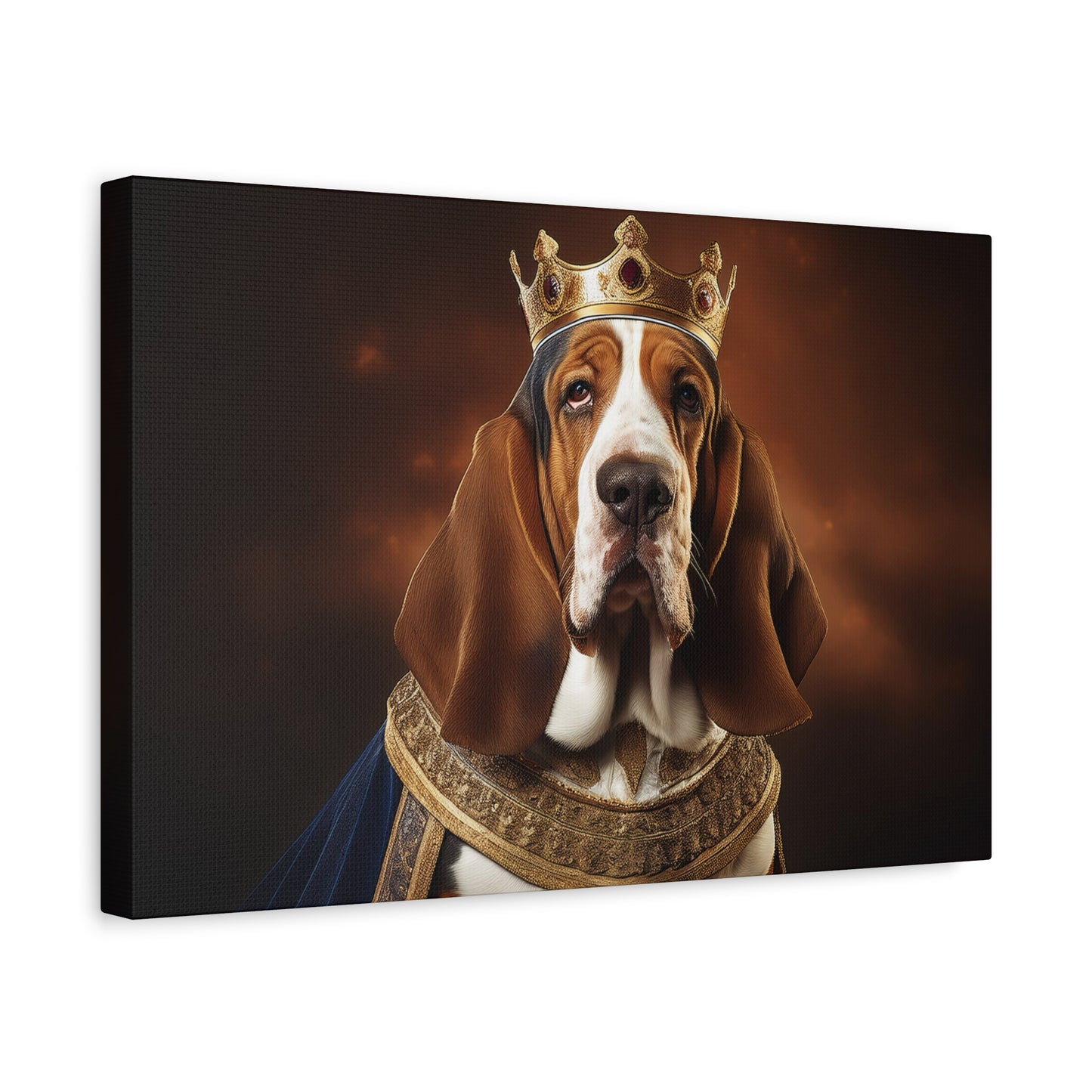 Bassett Hound Renaissance Pet Portrait on Canvas | Wall art | wall print | Dog Art