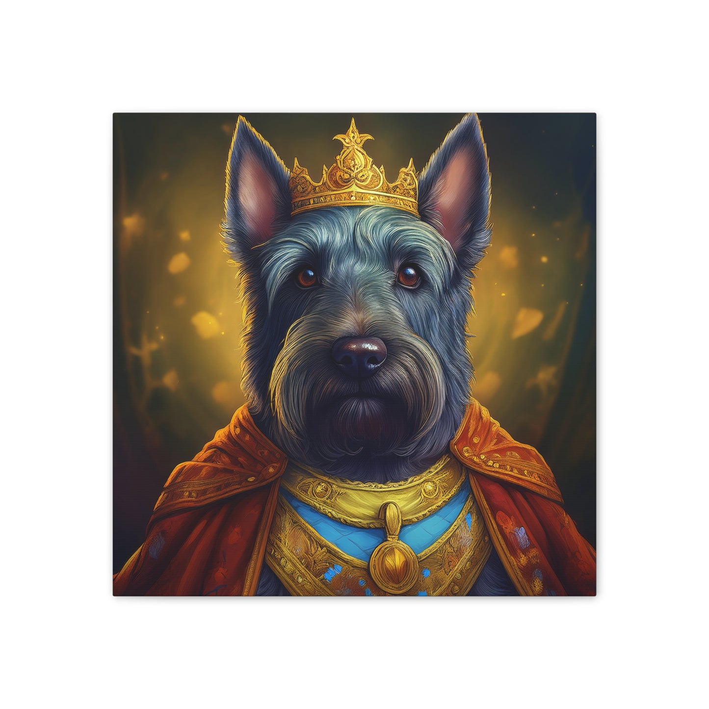 Scottish Terrier Renaissance Pet Portrait on Canvas | Wall art, wall print, dog portrait, dog art