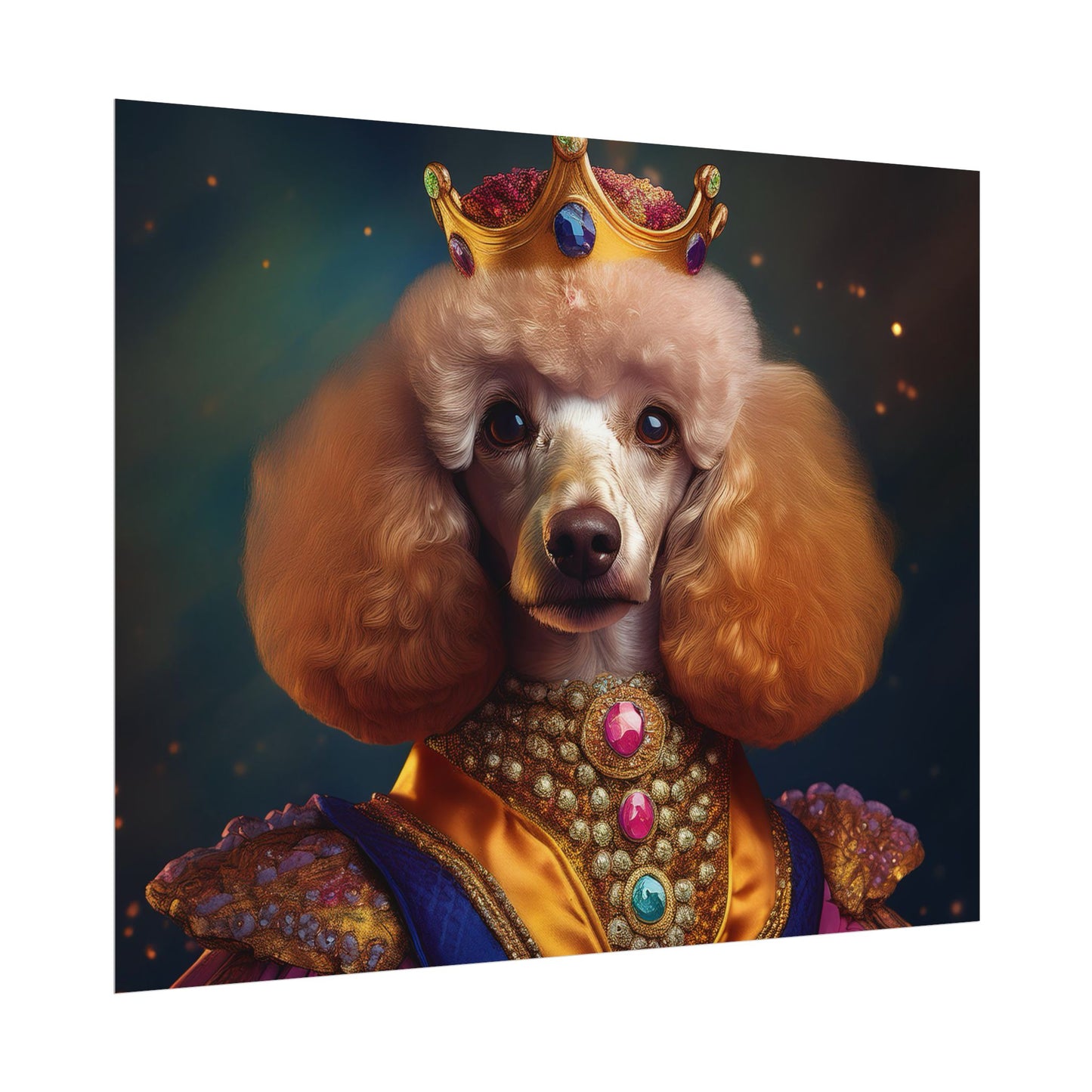 Poodle Dog Renaissance Pet Portrait, Dog Lover Gift, Animal Lover, Home Decor, Wall Art, Wall Print