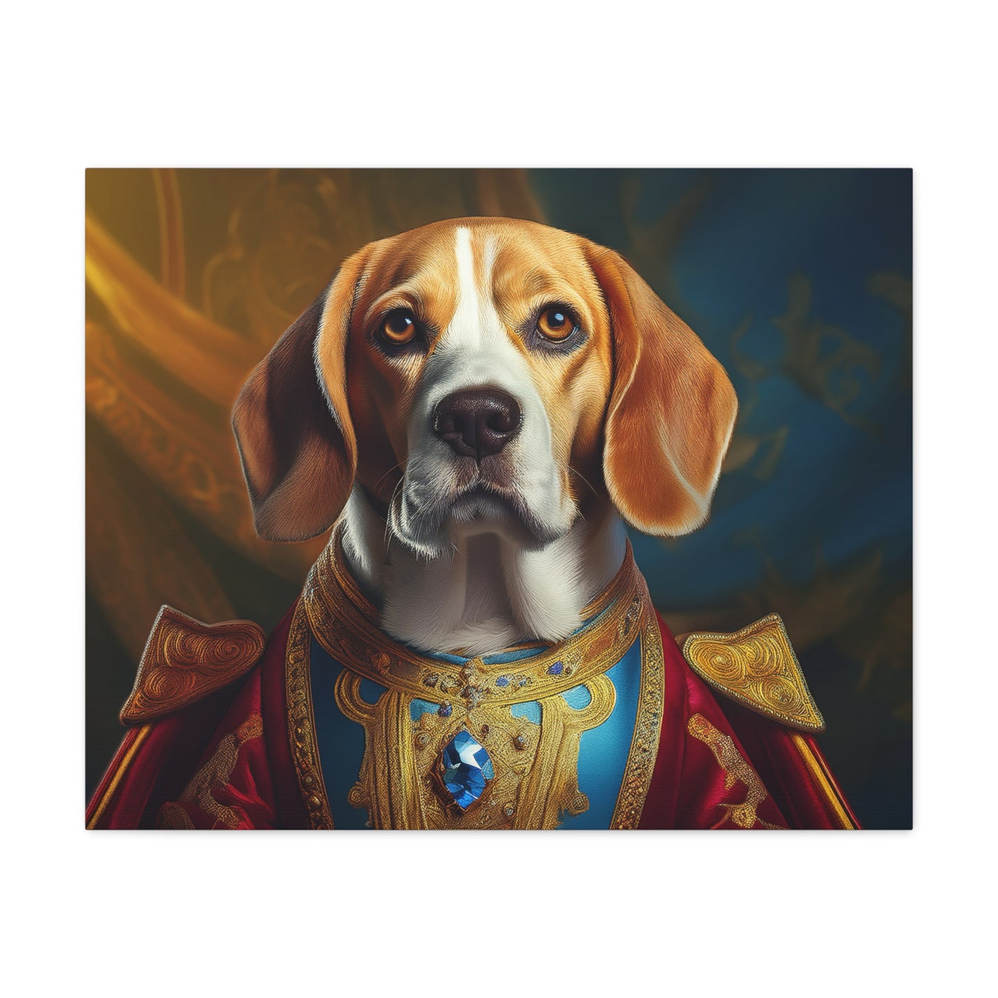 Beagle Renaissance Pet Dog Portrait - Canvas, wall art, wall print, dog portrait, dog art