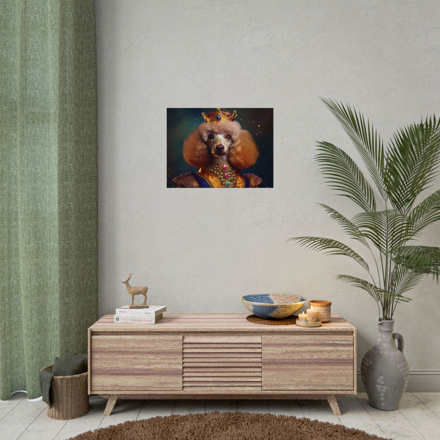 Poodle Dog Renaissance Pet Portrait, Dog Lover Gift, Animal Lover, Home Decor, Wall Art, Wall Print