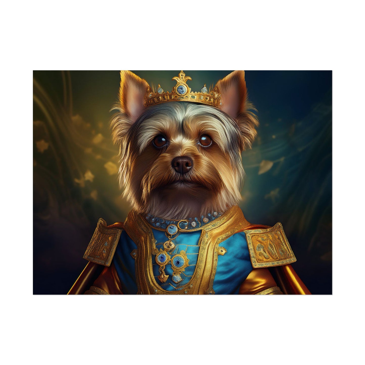 Yorkshire Terrier Dog Renaissance Pet Portrait Print | Wall Art | Wall Print | Dog Art