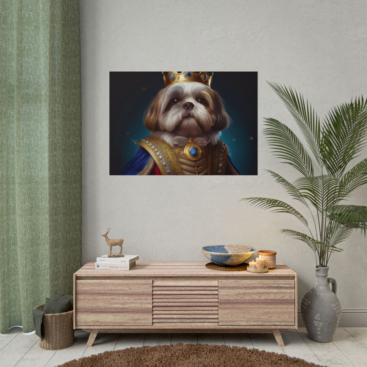 Shih Tzu Renaissance Pet Portrait Print | Dog Lover Wall Art | Dog Memorial Gift | Wall Art | Wall Print