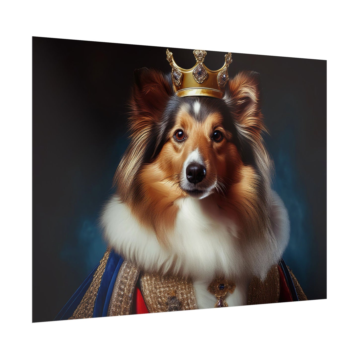Shetland Sheepdog Renaissance Dog Portrait Art Print, Wall Decor Gift, Animal Lover Home Decor, Dog Wall Art