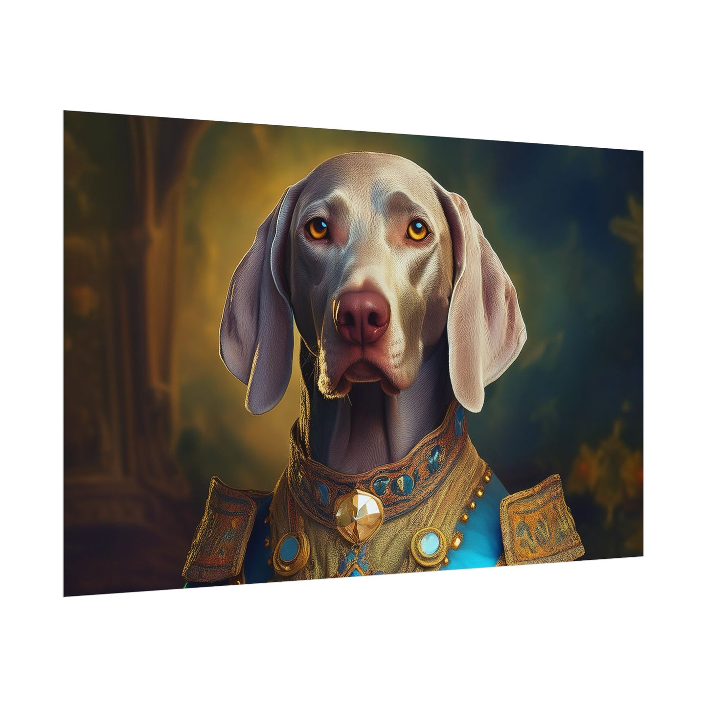 Weimaraner Renaissance Pet Portrait Print, wall print, wall art, Animal Lover Home Decor, Dog Wall Art