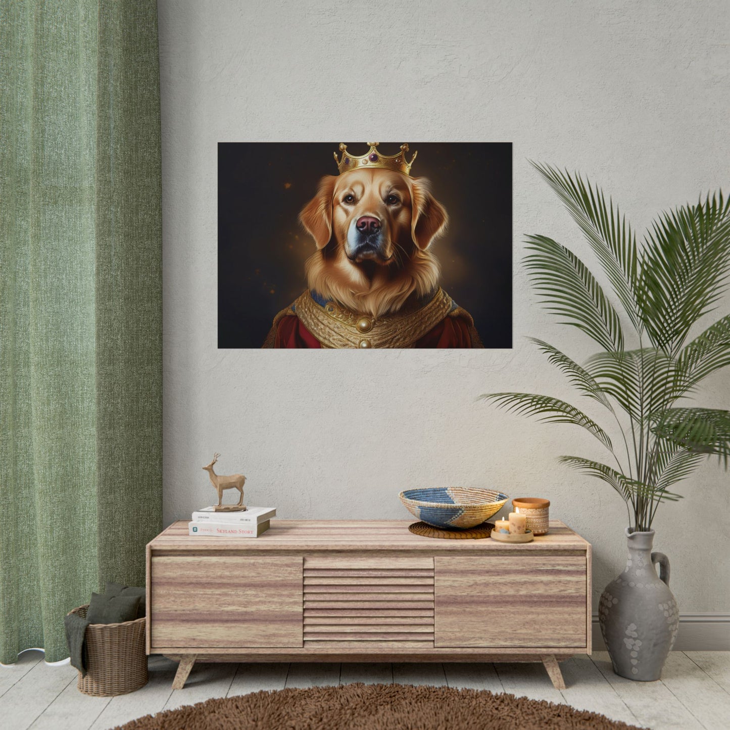 Golden Retriever Renaissance Dog Portrait Art Print, Wall Decor Gift, Animal Lover Home Decor, Dog Wall Art