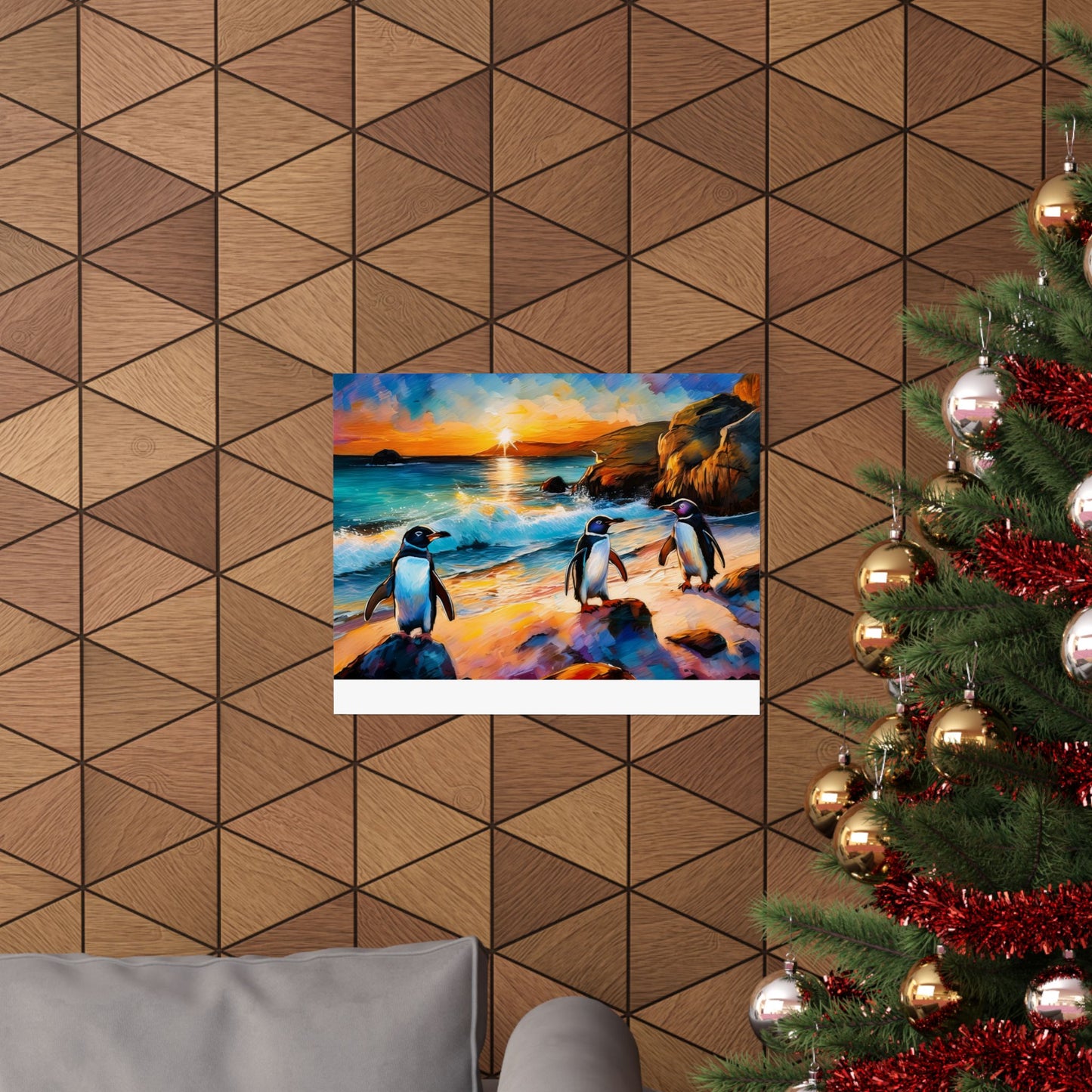 Philip Island Little Penguins Australia Wall Art | Vibrant Wall Print | Unique Painting Print | Style 1 | Wall Art | Wall Print