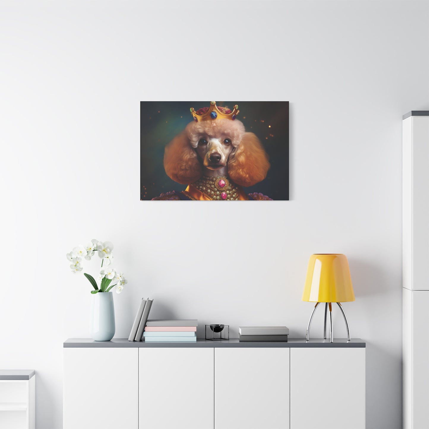 Poodle Pet Dog Renaissance Portrait on Canvas | Wall art | wall print