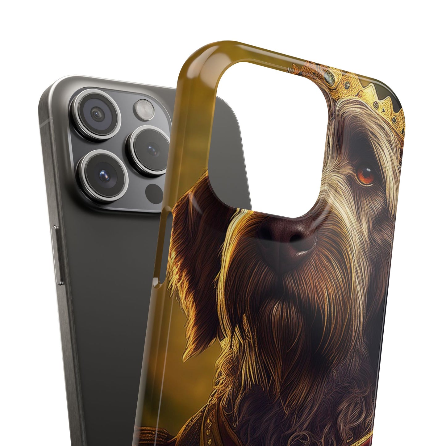 Wirehaired Pointing Griffon Renassaince Dog Portrait Slim Phone Case