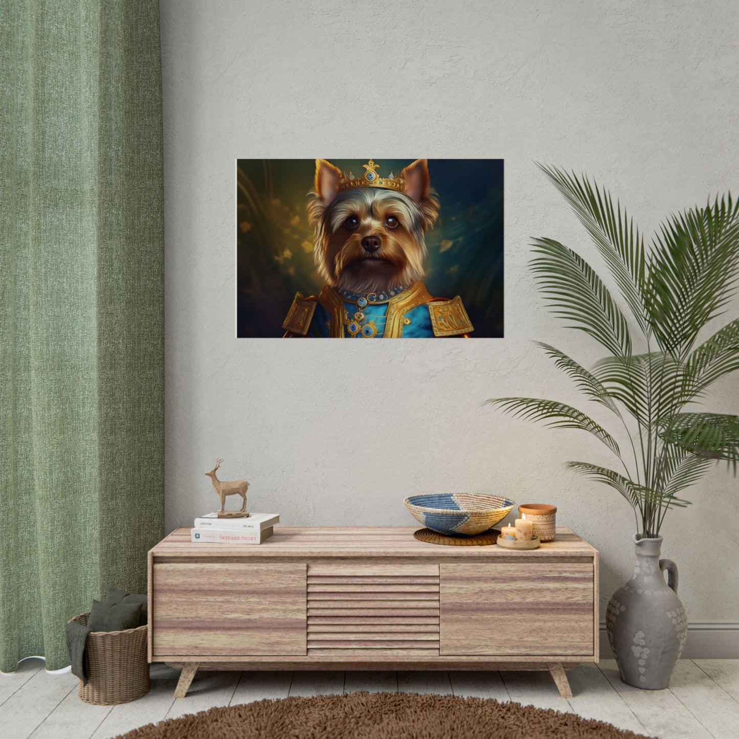 Yorkshire Terrier Dog Renaissance Pet Portrait Print | Wall Art | Wall Print | Dog Art
