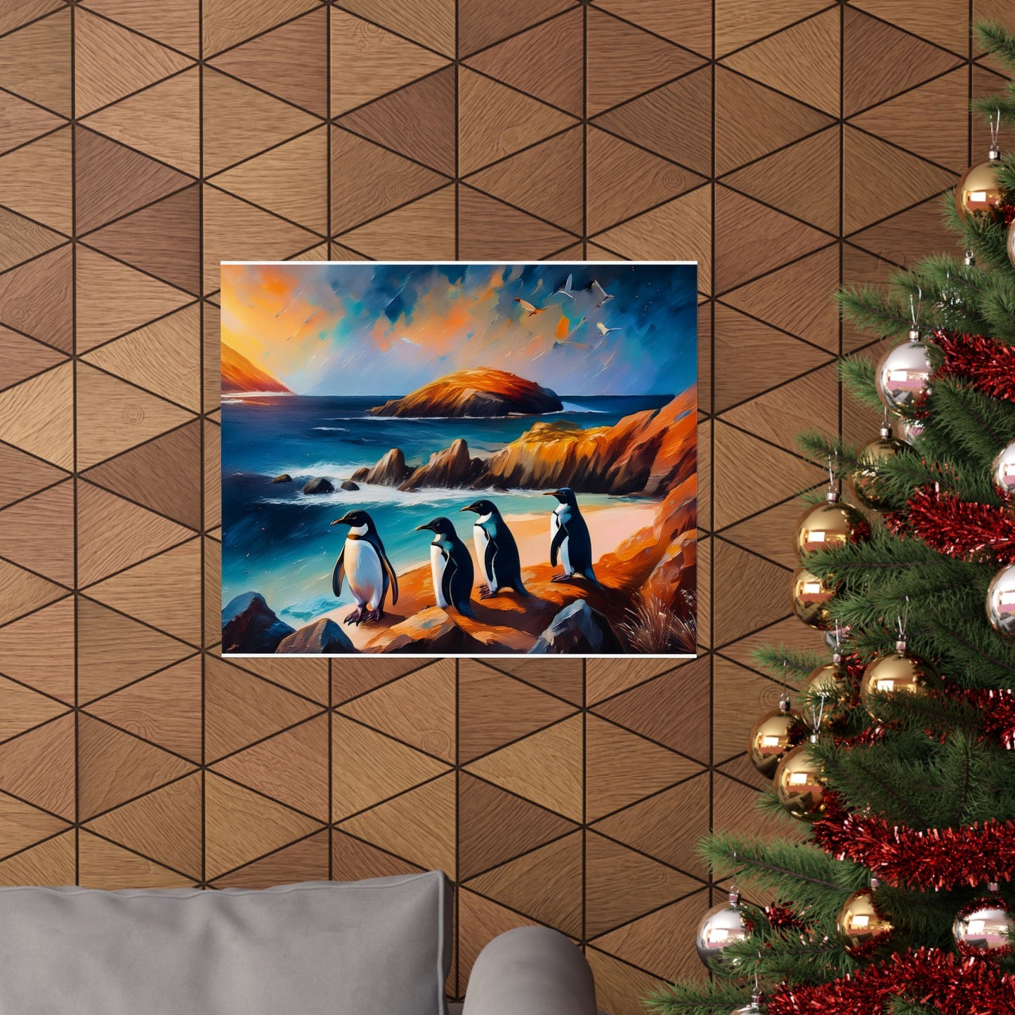 Phillip Island Little Penguins Australia Wall Art | Vibrant Wall Print | Unique Painting Print | Style 2 | Wall Art | Wall Print