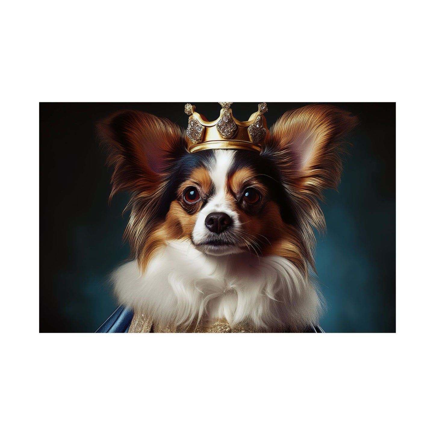 Papillon Renaissance Pet Portrait Print, Papillon Art Print, wall art, wall print