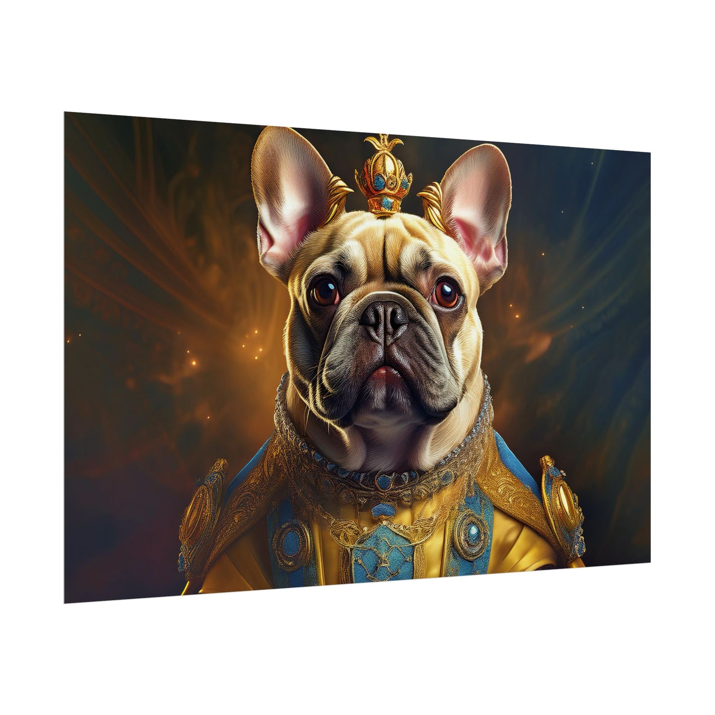French Bulldog Renaissance Portrait Art Print, Wall Decor Gift, Animal Lover Home Decor, Dog Wall Art