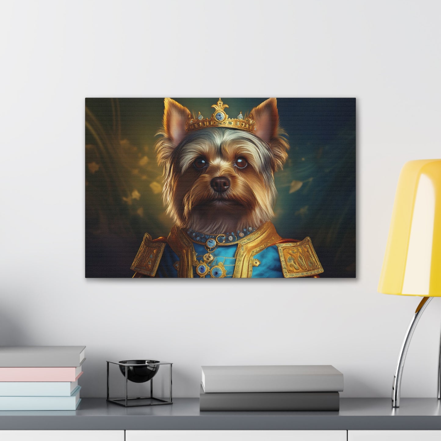 Yorkshire Terrier Renaissance Pet Portrait on Canvas | Wall Art | Wall Print | Dog Art