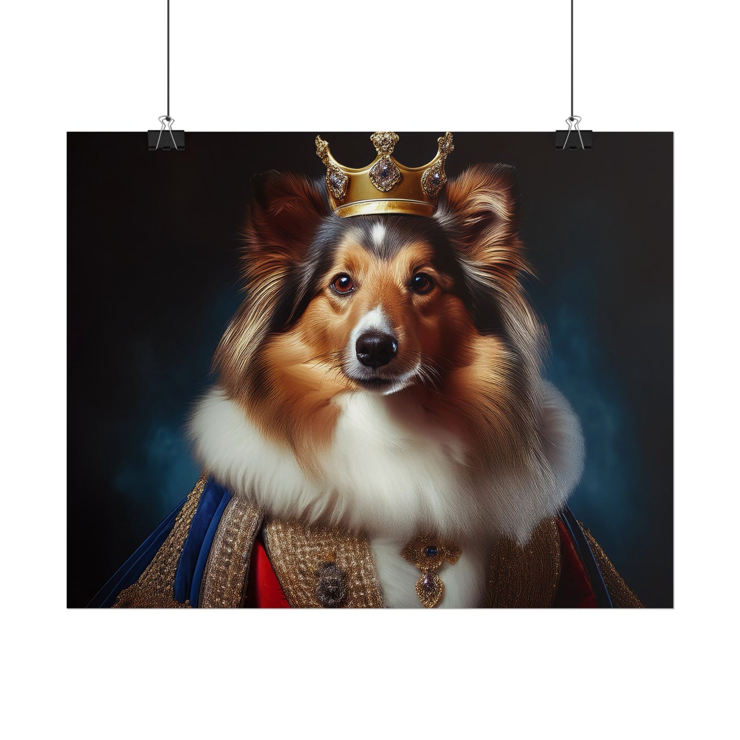 Shetland Sheepdog Renaissance Dog Portrait Art Print, Wall Decor Gift, Animal Lover Home Decor, Dog Wall Art