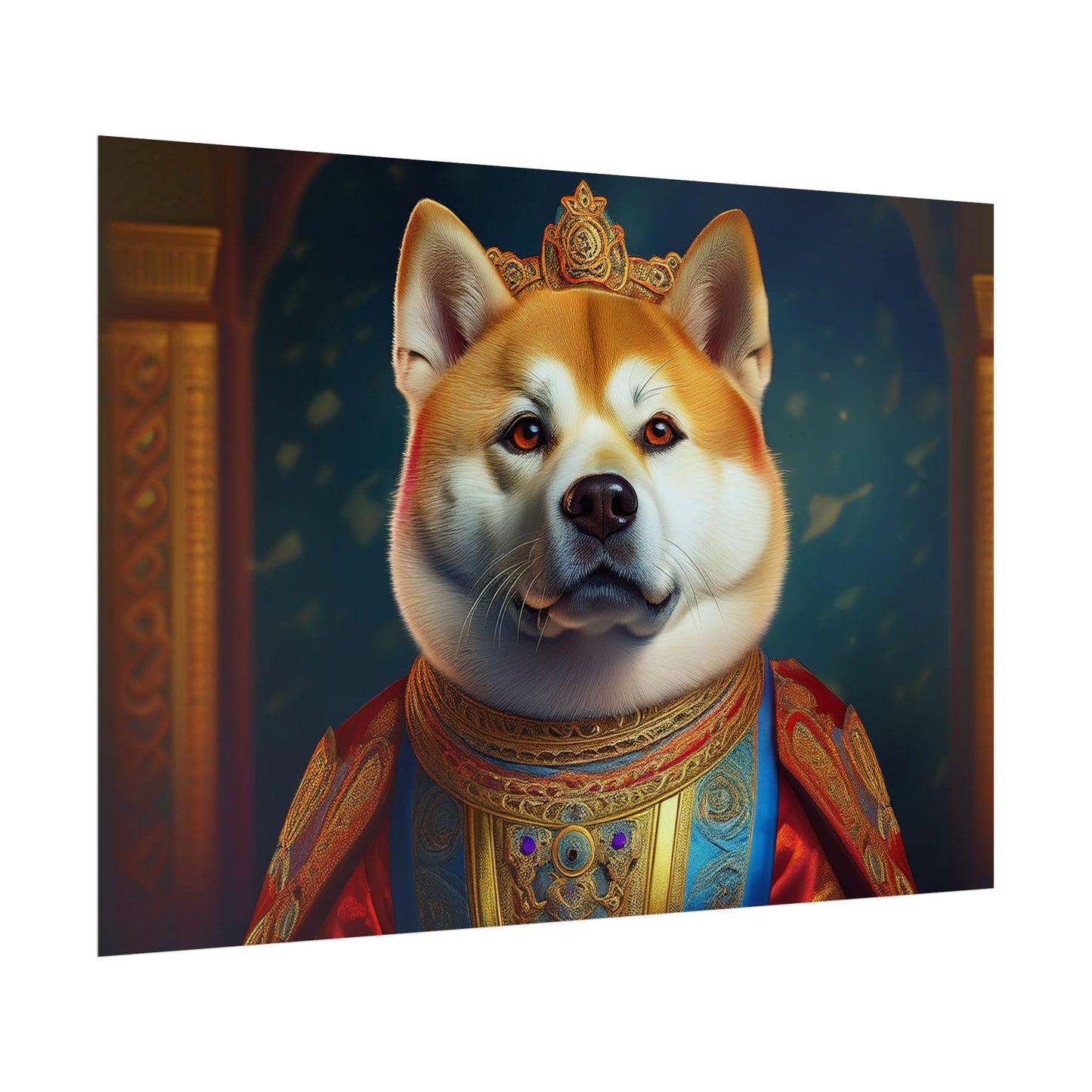 Shiba Dog Renaissance Portrait Print, Art Print, Wall Decor Gift, Animal Lover Home Decor, wall prints, wall art