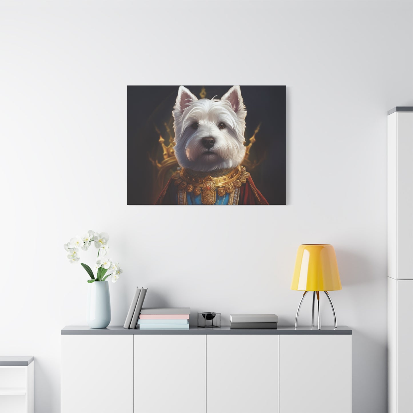 West Highland White Terrier Pet Portrait Renaissance - Canvas, wall art, wall print, dog portrait, dog art