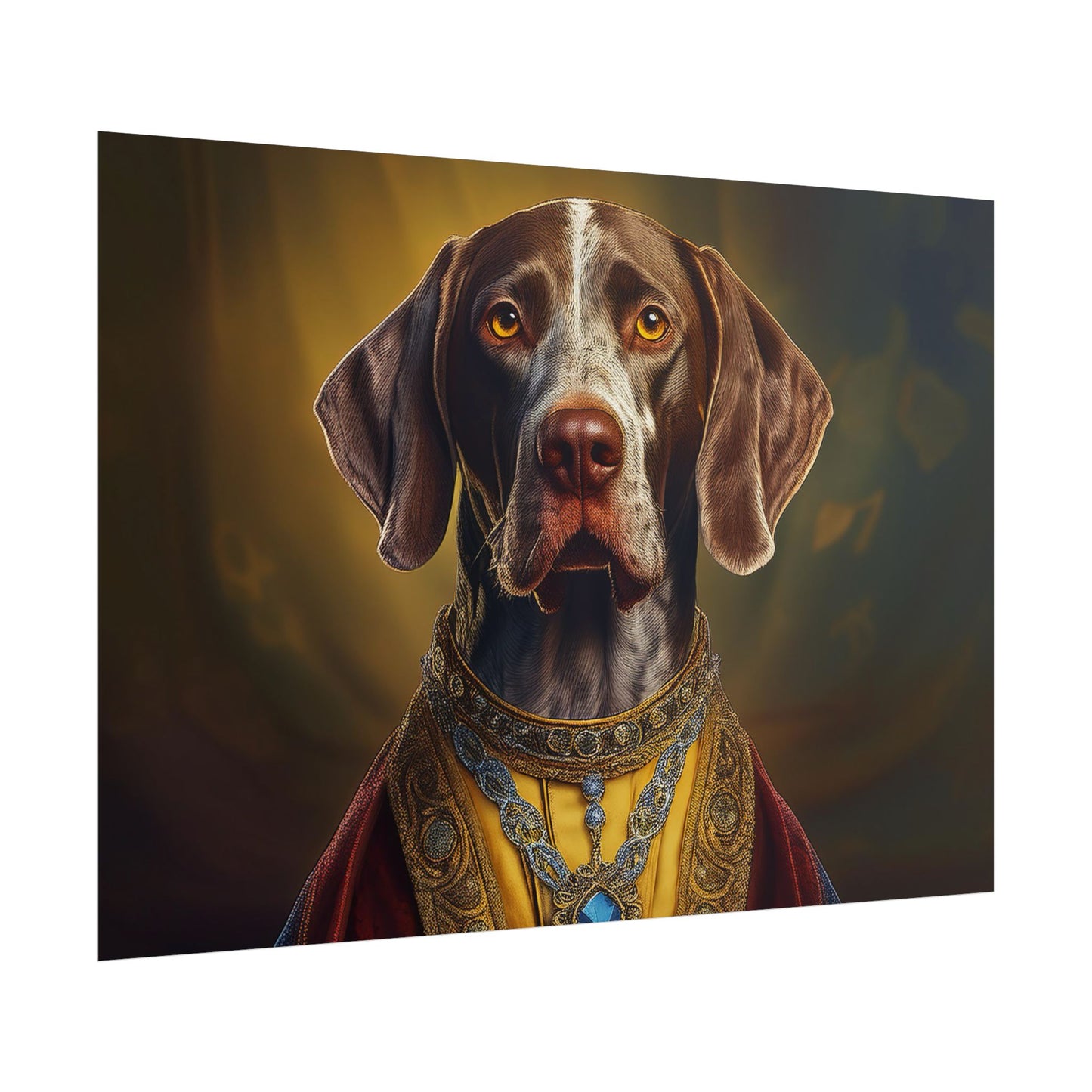 German Shorthaired Pointer Dog Renaissance Pet Portrait, Art Print, Animal Lover gift, Dog Wall Art, wall prints, wall art