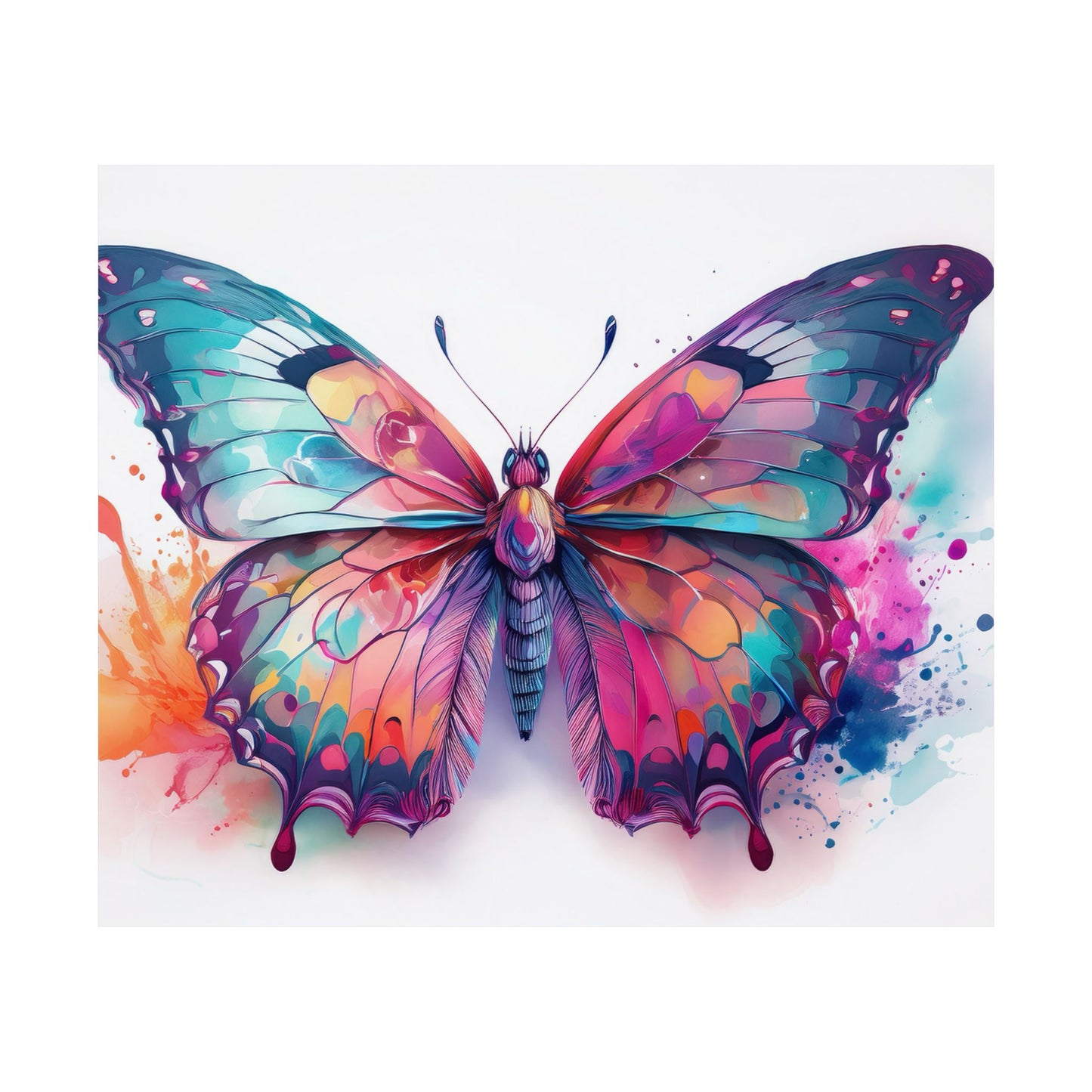 Colorful Butterfly Alcohol Ink Wall Art | Butterfly wall art | Wall Art | Wall Print