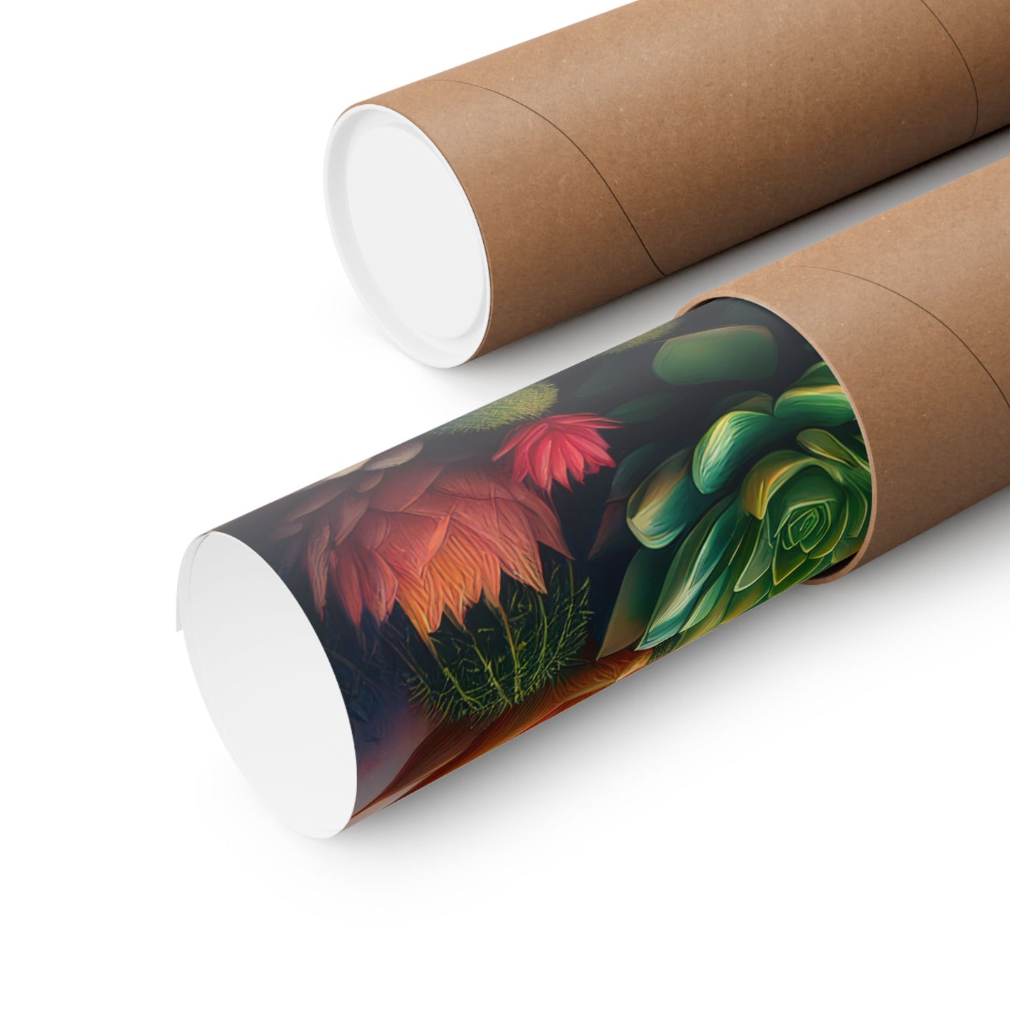 Abstract Cacti and Succulent Desert Garden Color Print | Wall Art | Wall Print