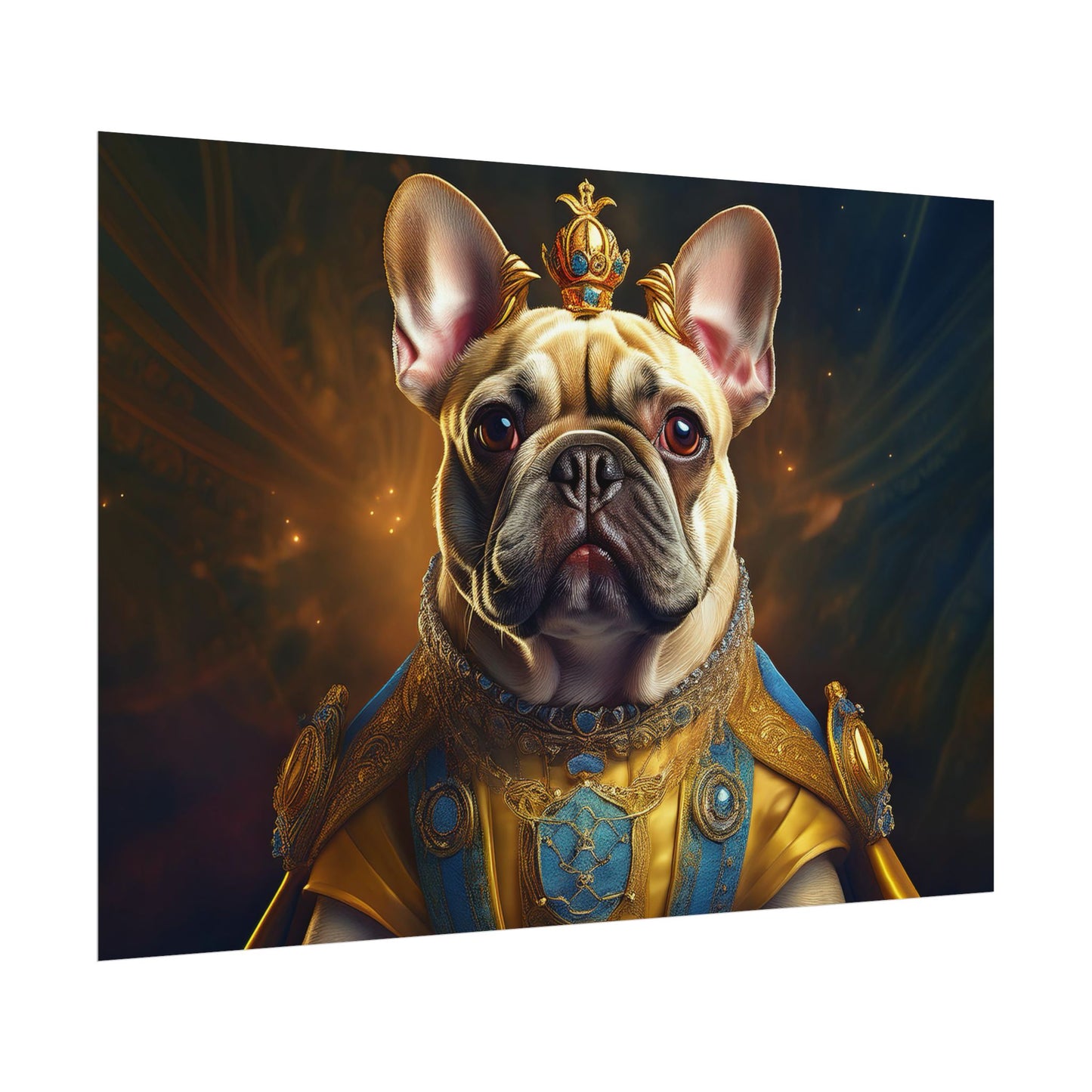 French Bulldog Renaissance Portrait Art Print, Wall Decor Gift, Animal Lover Home Decor, Dog Wall Art