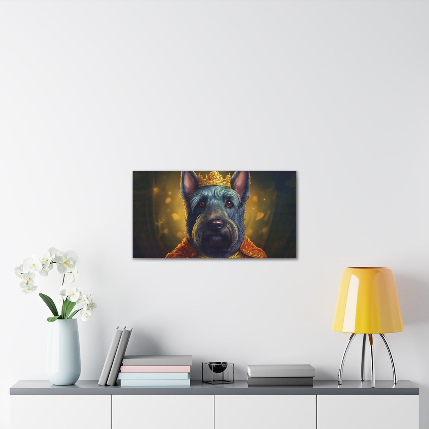 Scottish Terrier Renaissance Pet Portrait on Canvas | Wall art, wall print, dog portrait, dog art