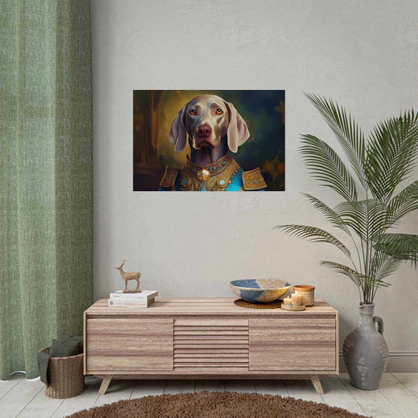 Weimaraner Renaissance Pet Portrait Print, wall print, wall art, Animal Lover Home Decor, Dog Wall Art