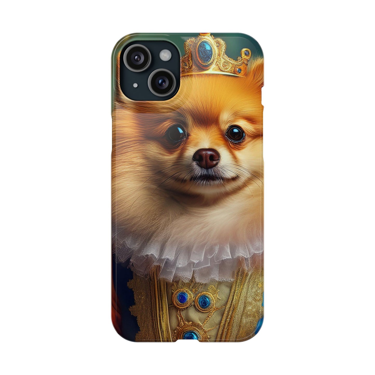 Pomeranian Renassaince Dog Portrait Slim Phone Case