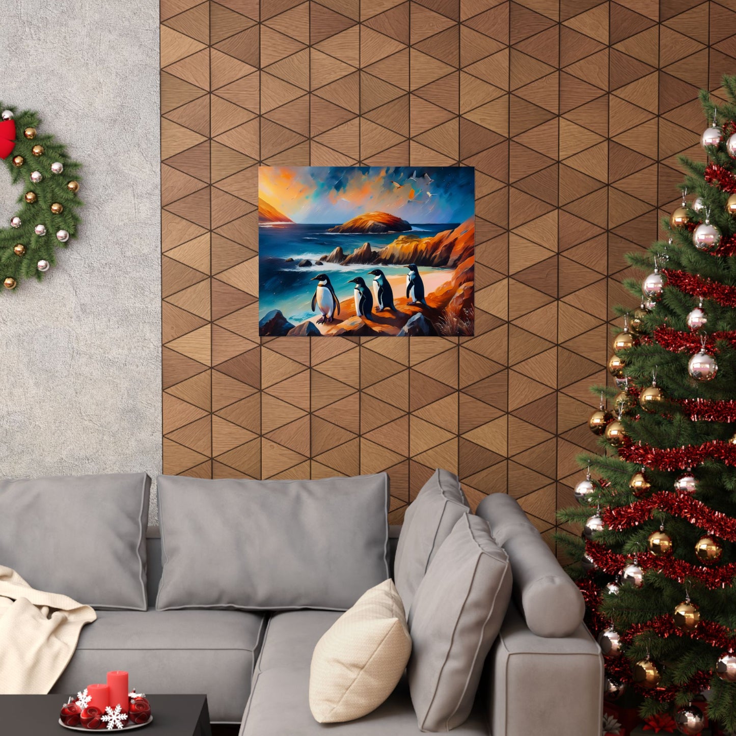 Phillip Island Little Penguins Australia Wall Art | Vibrant Wall Print | Unique Painting Print | Style 2 | Wall Art | Wall Print