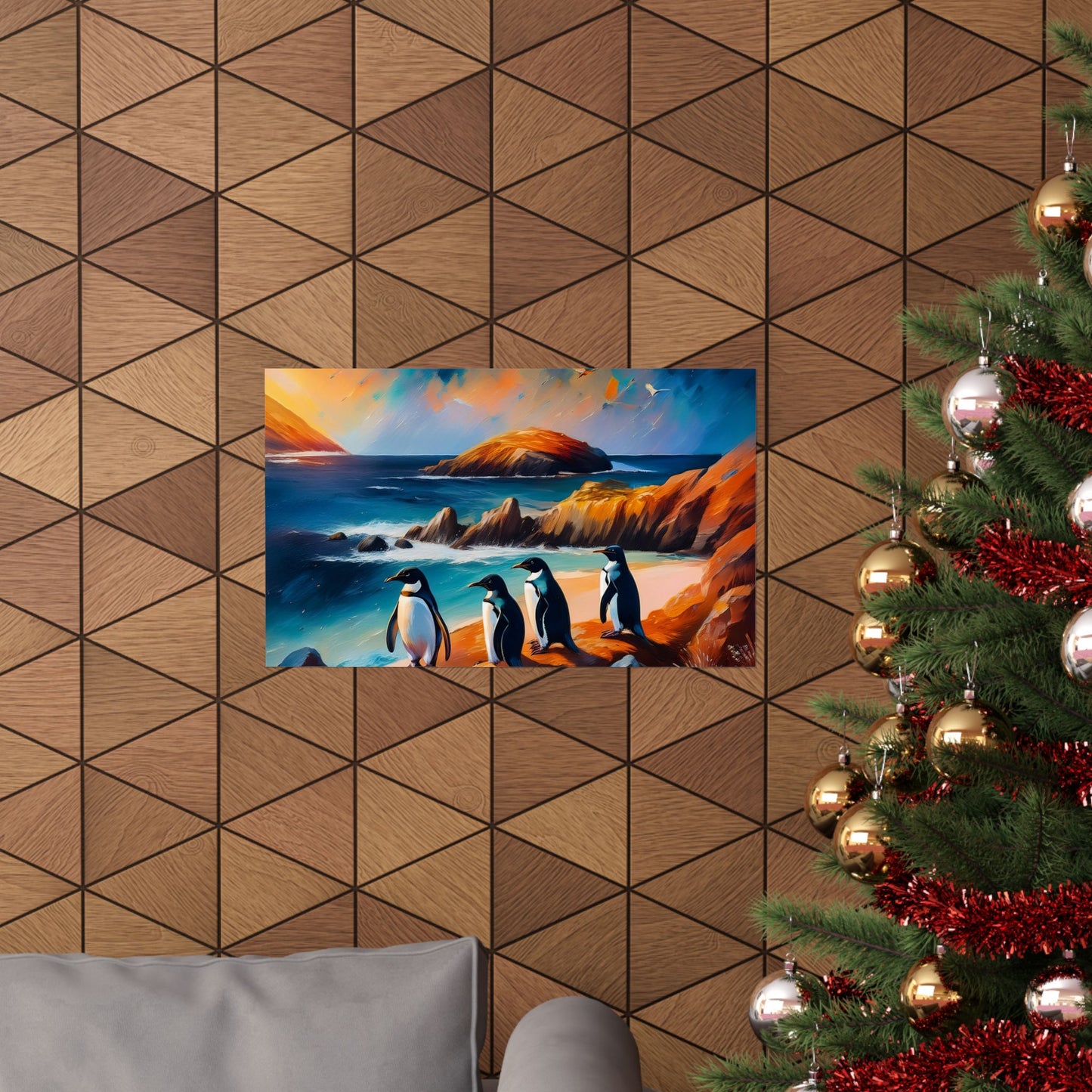 Phillip Island Little Penguins Australia Wall Art | Vibrant Wall Print | Unique Painting Print | Style 2 | Wall Art | Wall Print